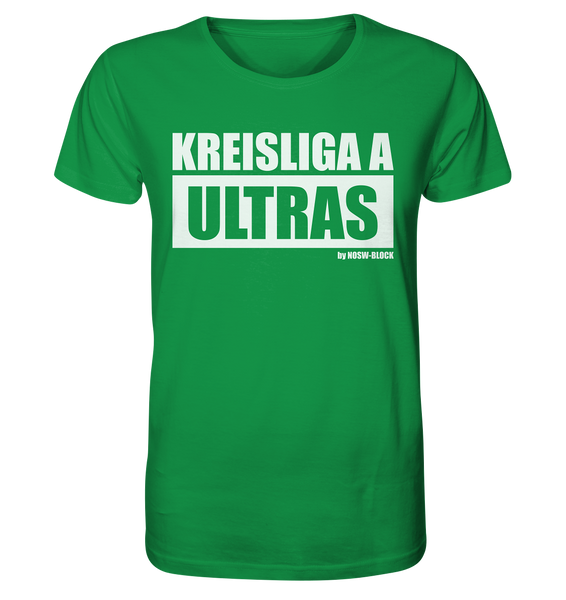 N.O.S.W. BLOCK Fanblock Ultras Shirt "KREISLIGA A ULTRAS" Männer Organic Rundhals T-Shirt grün
