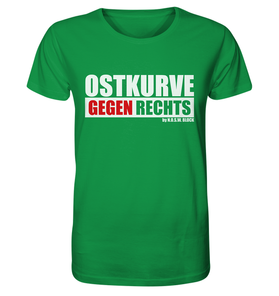Gegen Rechts Shirt "OSTKURVE GEGEN RECHTS" Männer Organic T-Shirt grün