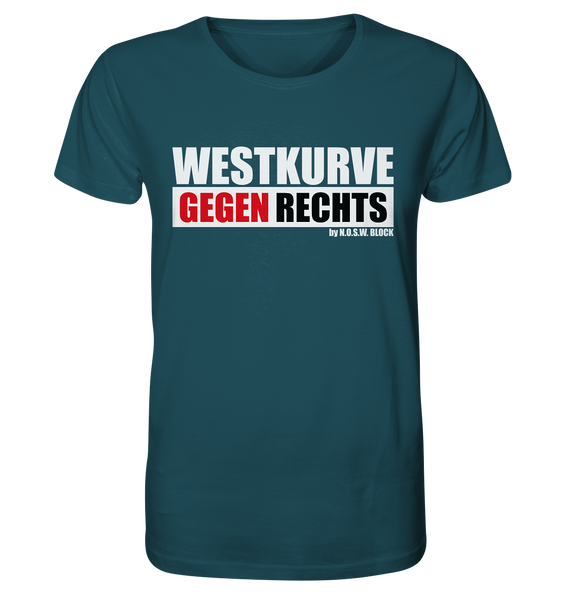 N.O.S.W. BLOCK Gegen Rechts Shirt "WESTKURVE GEGEN RECHTS" Männer Organic T-Shirt stargazer