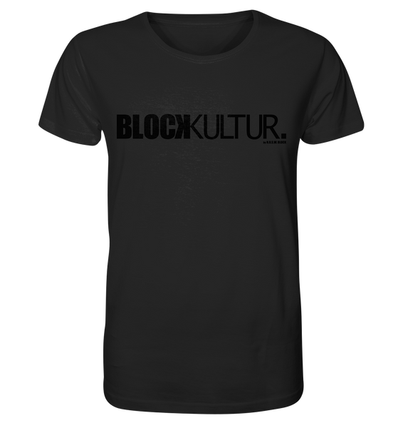 N.O.S.W. BLOCK Fanblock Shirt "BLOCK KULTUR." Männer Organic T-Shirt schwarz