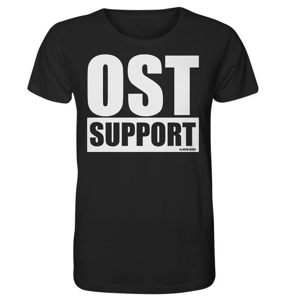 N.O.S.W. BLOCK Fanblock Shirt "OST SUPPORT" Männer Organic Rundhals T-Shirt schwarz