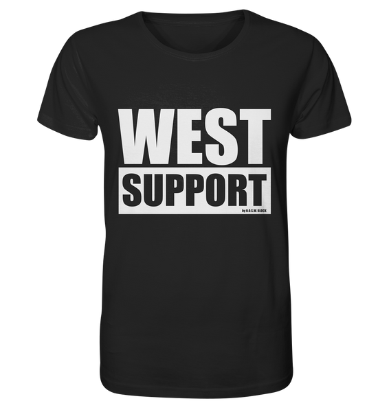 N.O.S.W. BLOCK Fanblock Shirt "WEST SUPPORT" Organic Männer T-Shirt schwarz