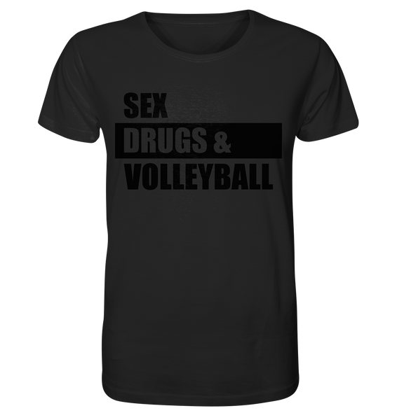 N.O.S.W. BLOCK Fanblock Shirt "SEX, DRUGS & VOLLEYBALL" Männer Organic T-Shirt schwarz