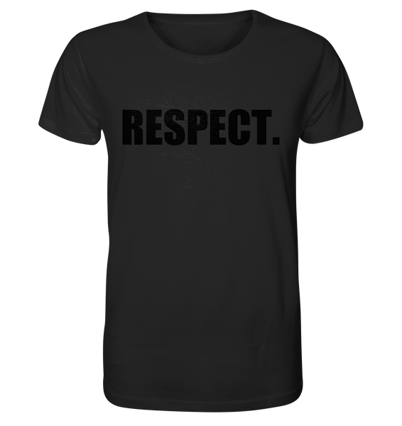 N.O.S.W. BLOCK Fanblock Shirt "RESPECT." Männer Organic Rundhals T-Shirt schwarz