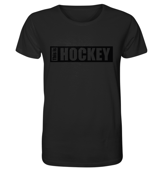 N.O.S.W. BLOCK Teamsport Shirt "THIS IS HOCKEY" Männer Organic Rundhals T-Shirt schwarz