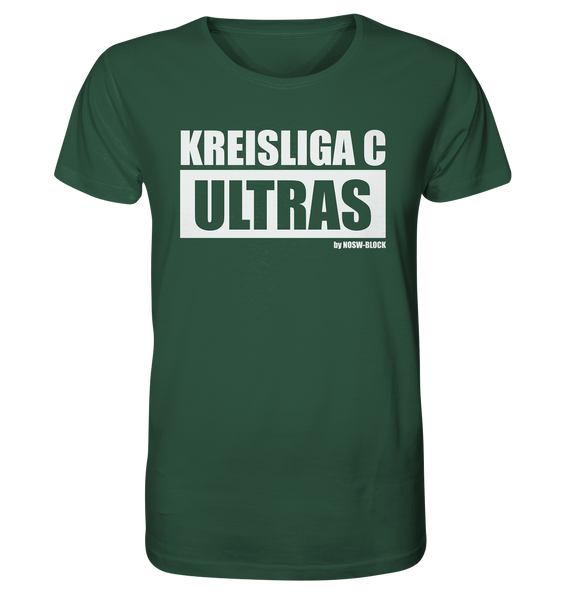 N.O.S.W. BLOCK Ultras Shirt "KREISLIGA C ULTRAS" Männer Organic Rundhals T-Shirt dunkelgrün