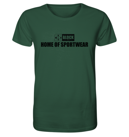 N.O.S.W. BLOCK Shirt "HOME OF SPORTWEAR" Männer Organic T-Shirt dunkelgrün