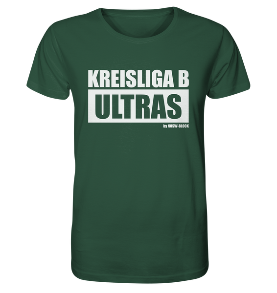 N.O.S.W. BLOCK Ultras Shirt "KREISLIGA B ULTRAS" Männer Organic T-Shirt dunkelgrün