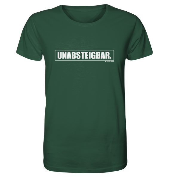 N.O.S.W. BLOCK Fanblock Shirt "UNABSTEIGBAR." Männer Organic T-Shirt dunkelgrün