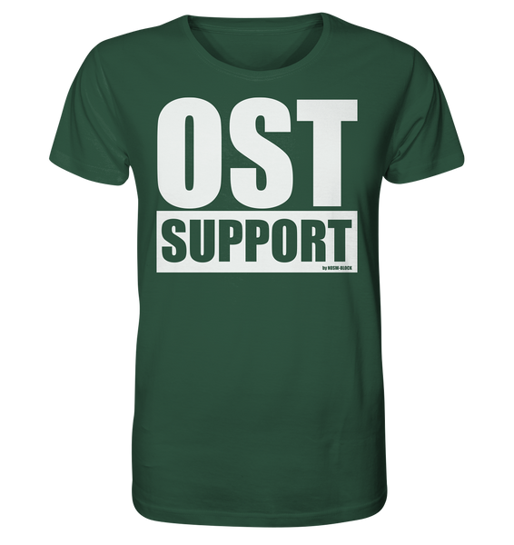 N.O.S.W. BLOCK Fanblock Shirt "OST SUPPORT" Männer Organic Rundhals T-Shirt dunkelgrün