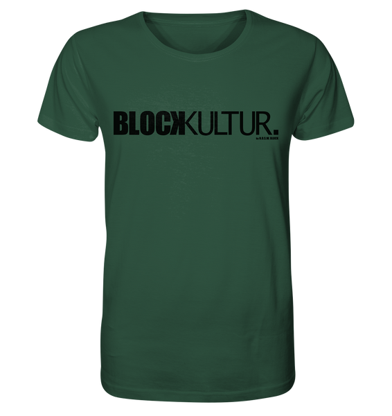 N.O.S.W. BLOCK Fanblock Shirt "BLOCK KULTUR." Männer Organic T-Shirt dunkelgrün