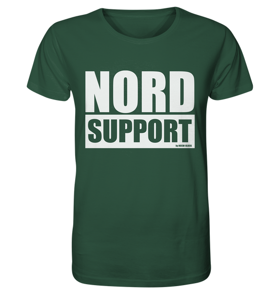 N.O.S.W. BLOCK Fanblock Shirt "NORD SUPPORT" Männer Organic Rundhals T-Shirt dunkelgrün
