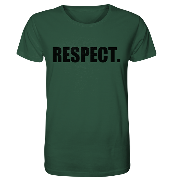 N.O.S.W. BLOCK Fanblock Shirt "RESPECT." Männer Organic Rundhals T-Shirt dunkelgrün