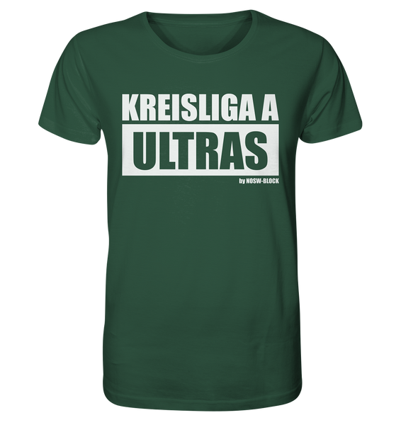 N.O.S.W. BLOCK Fanblock Ultras Shirt "KREISLIGA A ULTRAS" Männer Organic Rundhals T-Shirt dunkelgrün
