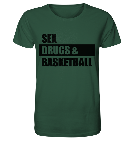 N.O.S.W. BLOCK Fanblock Shirt "SEX, DRUGS & BASKETBALL" Männer Organic T-Shirt dunkelgrün