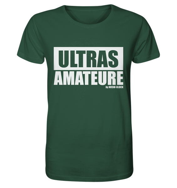 N.O.S.W. BLOCK Ultras Shirt "ULTRAS AMATEURE" Männer Organic T-Shirt dunkelgrün