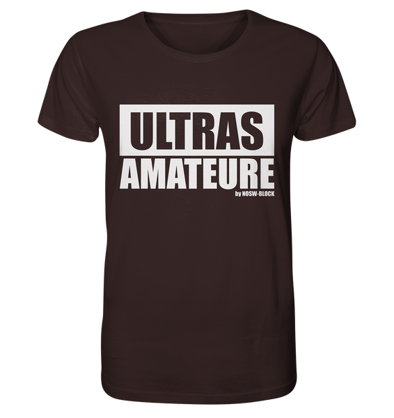 N.O.S.W. BLOCK Ultras Shirt "ULTRAS AMATEURE" Männer Organic T-Shirt braun