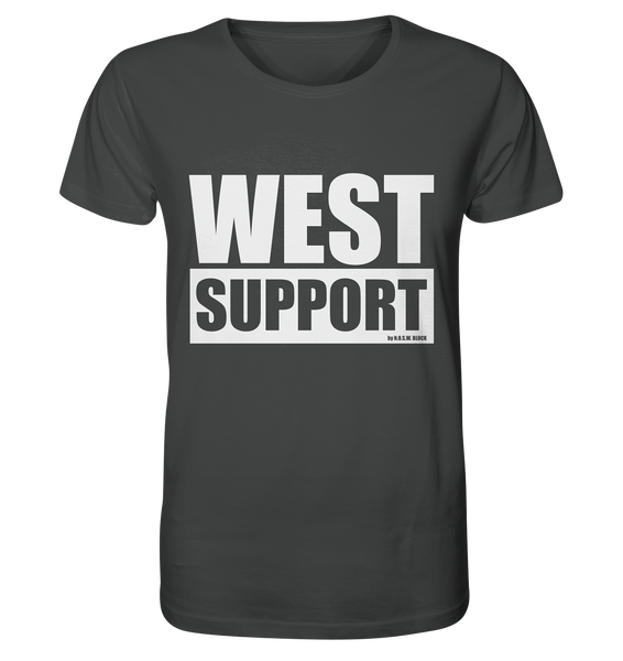 N.O.S.W. BLOCK Fanblock Shirt "WEST SUPPORT" Organic Männer T-Shirt anthrazit