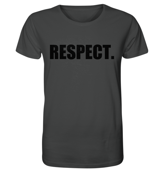 N.O.S.W. BLOCK Fanblock Shirt "RESPECT." Männer Organic Rundhals T-Shirt anthrazit