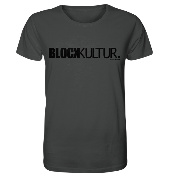N.O.S.W. BLOCK Fanblock Shirt "BLOCK KULTUR." Männer Organic T-Shirt anthrazit
