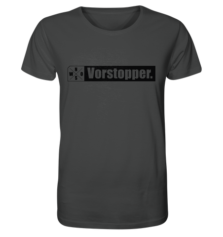 N.O.S.W. BLOCK Teamsport Shirt "Vorstopper." Männer Organic T-Shirt anthrazit