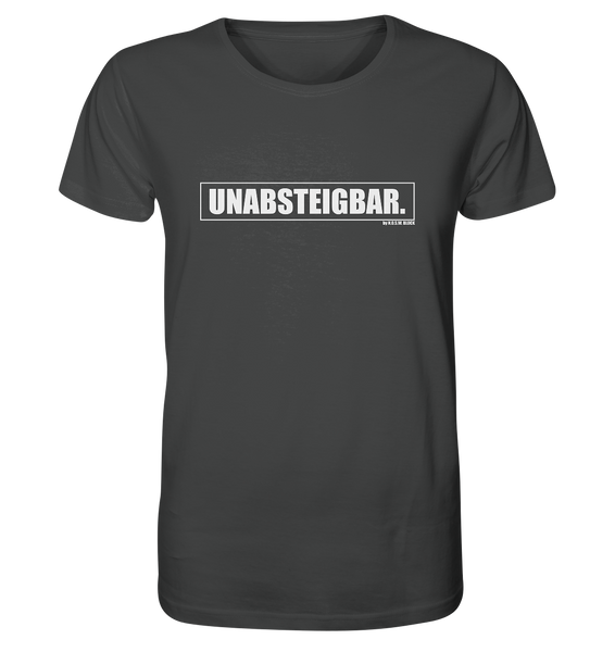 N.O.S.W. BLOCK Fanblock Shirt "UNABSTEIGBAR." Männer Organic T-Shirt anthrazit