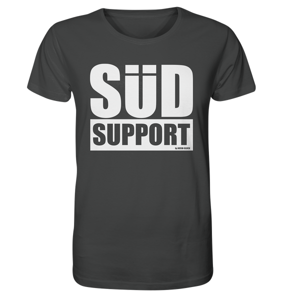N.O.S.W. BLOCK Fanblock Shirt "SÜD SUPPORT" Männer Organic Rundhals T-Shirt anthrazit