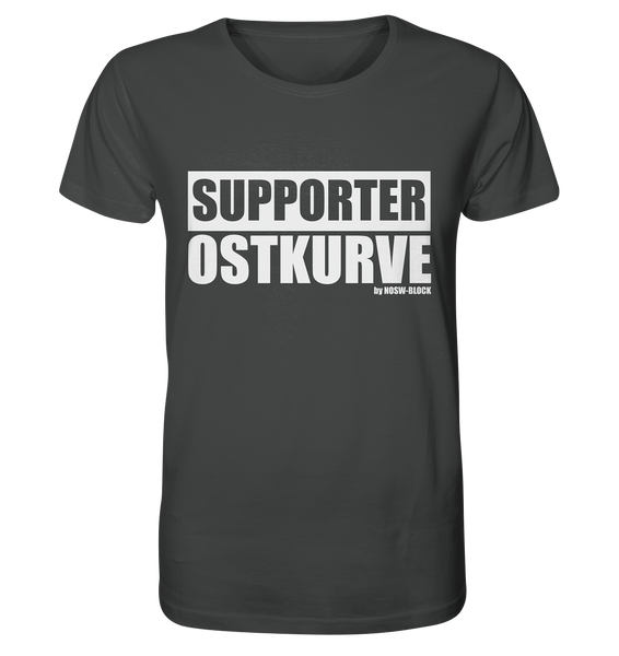 N.O.S.W. BLOCK Fanblock Shirt "SUPPORTER OSTKURVE" Männer Organic T-Shirt anthrazit