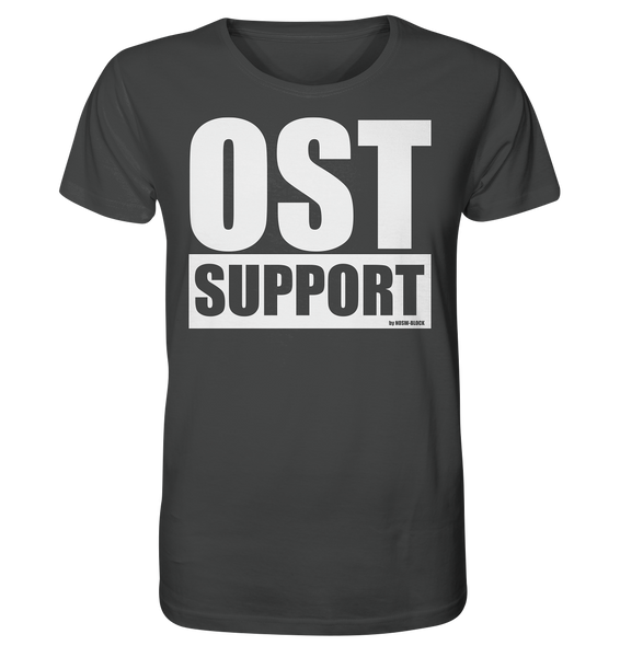N.O.S.W. BLOCK Fanblock Shirt "OST SUPPORT" Männer Organic Rundhals T-Shirt anthrazit