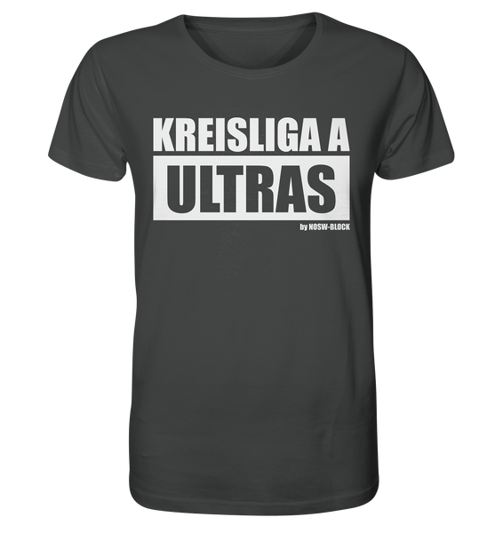 N.O.S.W. BLOCK Fanblock Ultras Shirt "KREISLIGA A ULTRAS" Männer Organic Rundhals T-Shirt anthrazit