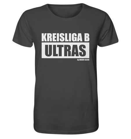 N.O.S.W. BLOCK Ultras Shirt "KREISLIGA B ULTRAS" Männer Organic T-Shirt anthrazit