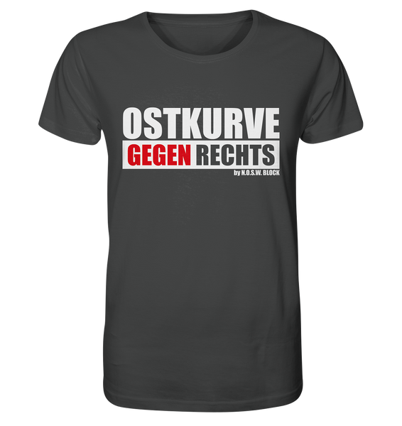 Gegen Rechts Shirt "OSTKURVE GEGEN RECHTS" Männer Organic T-Shirt anthrazit