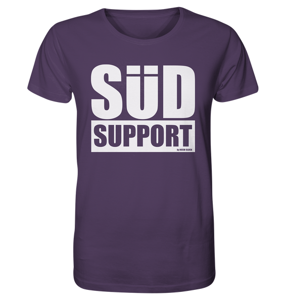 N.O.S.W. BLOCK Fanblock Shirt "SÜD SUPPORT" Männer Organic Rundhals T-Shirt lila