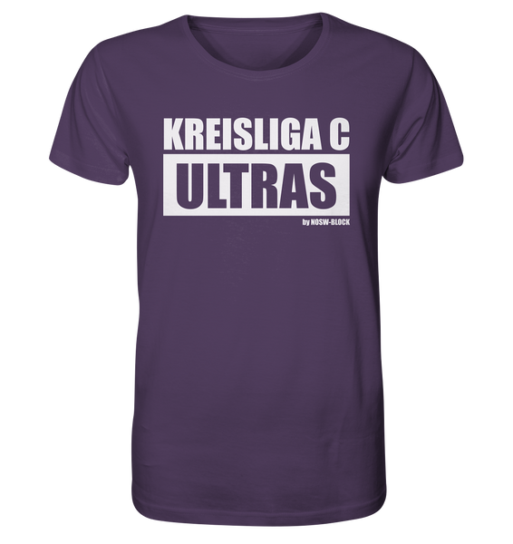 N.O.S.W. BLOCK Ultras Shirt "KREISLIGA C ULTRAS" Männer Organic Rundhals T-Shirt lila