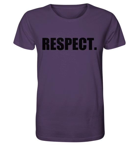 N.O.S.W. BLOCK Fanblock Shirt "RESPECT." Männer Organic Rundhals T-Shirt lila