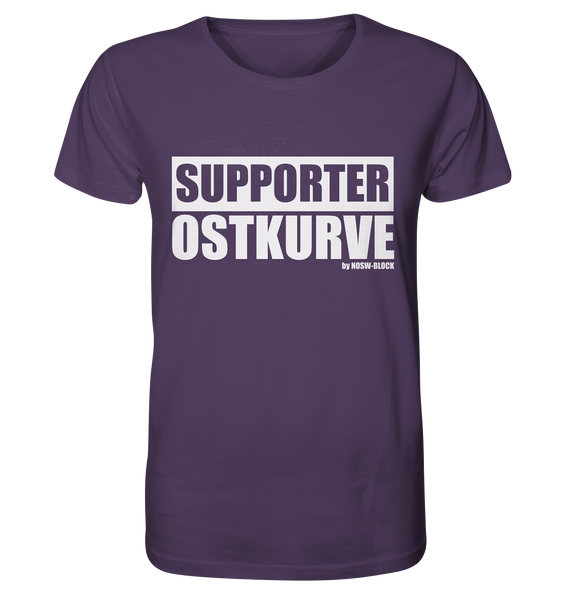 N.O.S.W. BLOCK Fanblock Shirt "SUPPORTER OSTKURVE" Männer Organic T-Shirt lila