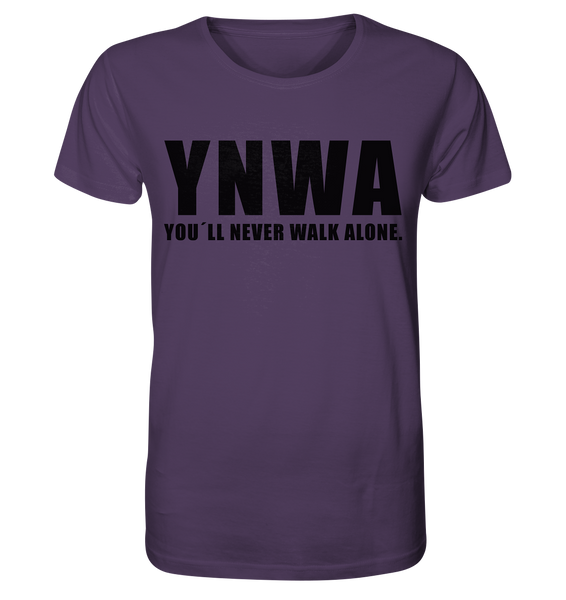N.O.S.W. BLOCK Fanblock Shirt "YNWA" Männer Organic T-Shirt lila