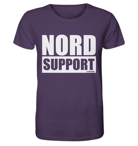 N.O.S.W. BLOCK Fanblock Shirt "NORD SUPPORT" Männer Organic Rundhals T-Shirt lila