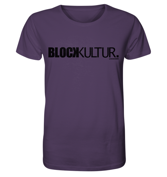 N.O.S.W. BLOCK Fanblock Shirt "BLOCK KULTUR." Männer Organic T-Shirt lila