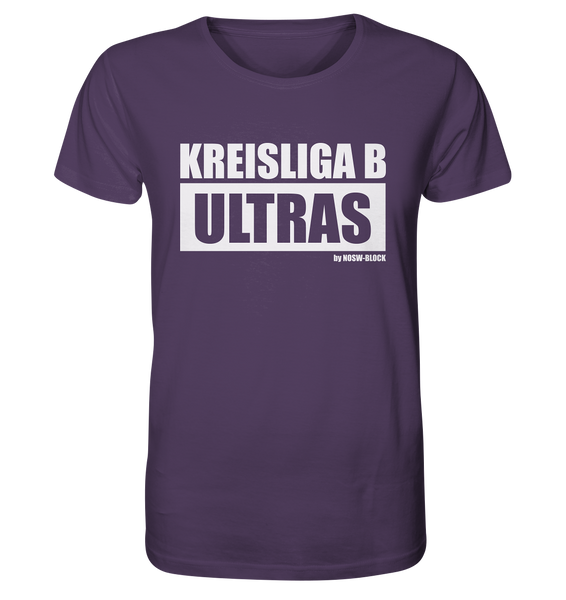 N.O.S.W. BLOCK Ultras Shirt "KREISLIGA B ULTRAS" Männer Organic T-Shirt lila