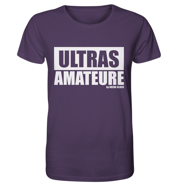 N.O.S.W. BLOCK Ultras Shirt "ULTRAS AMATEURE" Männer Organic T-Shirt lila