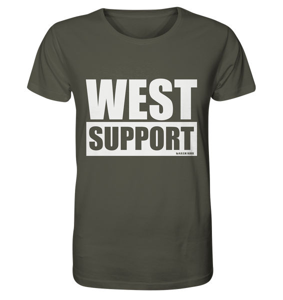 N.O.S.W. BLOCK Fanblock Shirt "WEST SUPPORT" Organic Männer T-Shirt khaki
