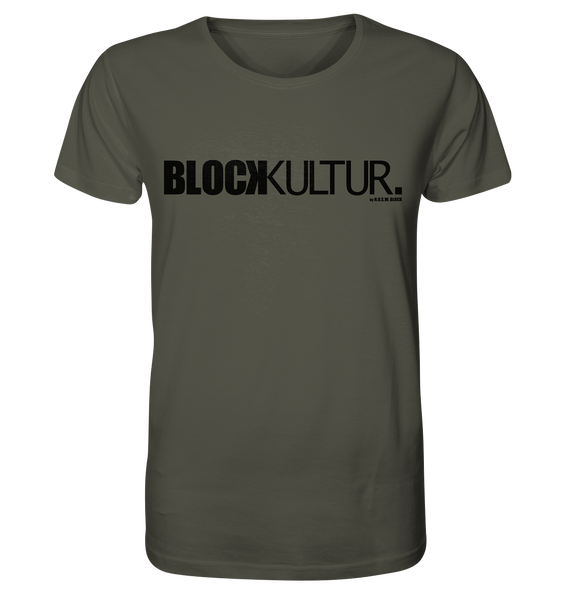 N.O.S.W. BLOCK Fanblock Shirt "BLOCK KULTUR." Männer Organic T-Shirt khaki