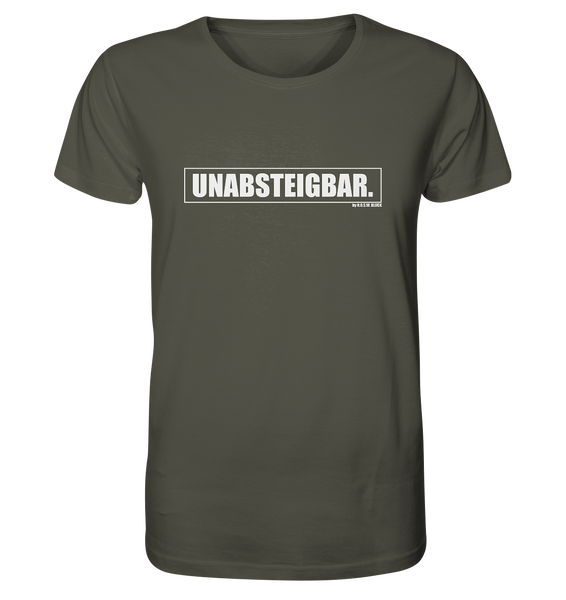 N.O.S.W. BLOCK Fanblock Shirt "UNABSTEIGBAR." Männer Organic T-Shirt khaki