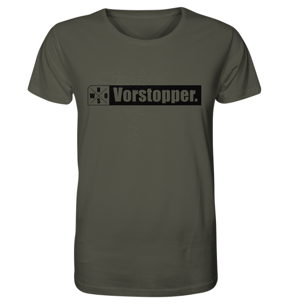 N.O.S.W. BLOCK Teamsport Shirt "Vorstopper." Männer Organic T-Shirt khaki