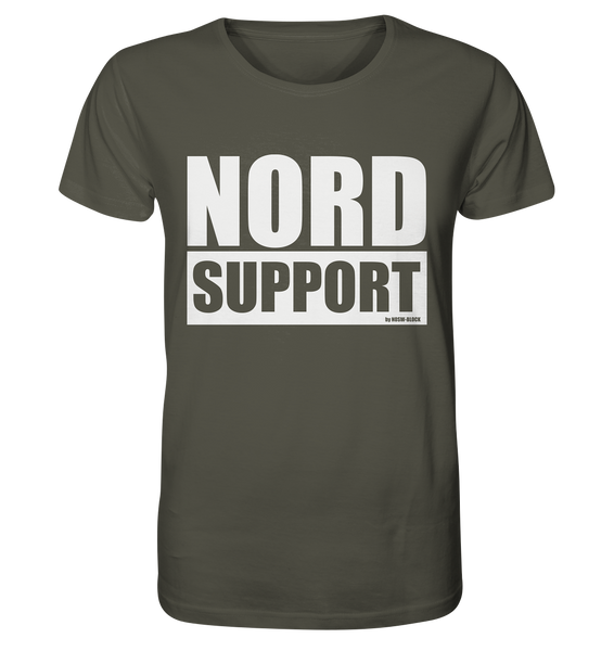 N.O.S.W. BLOCK Fanblock Shirt "NORD SUPPORT" Männer Organic Rundhals T-Shirt khaki