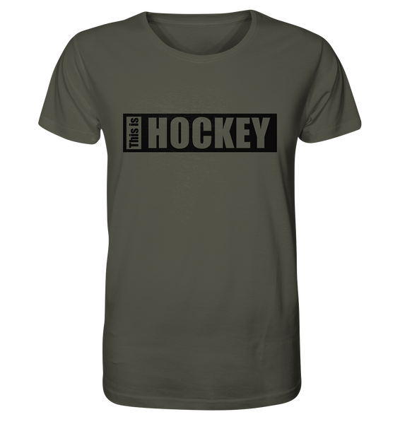 N.O.S.W. BLOCK Teamsport Shirt "THIS IS HOCKEY" Männer Organic Rundhals T-Shirt khaki