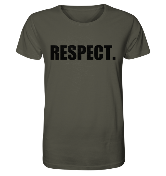 N.O.S.W. BLOCK Fanblock Shirt "RESPECT." Männer Organic Rundhals T-Shirt khaki