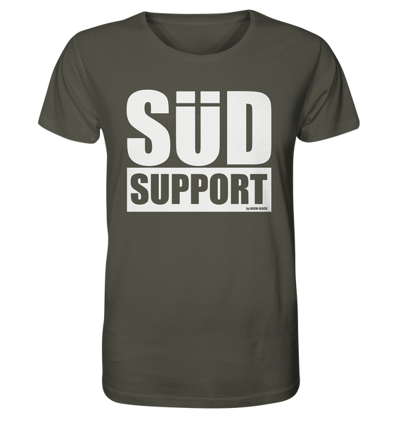 N.O.S.W. BLOCK Fanblock Shirt "SÜD SUPPORT" Männer Organic Rundhals T-Shirt khaki