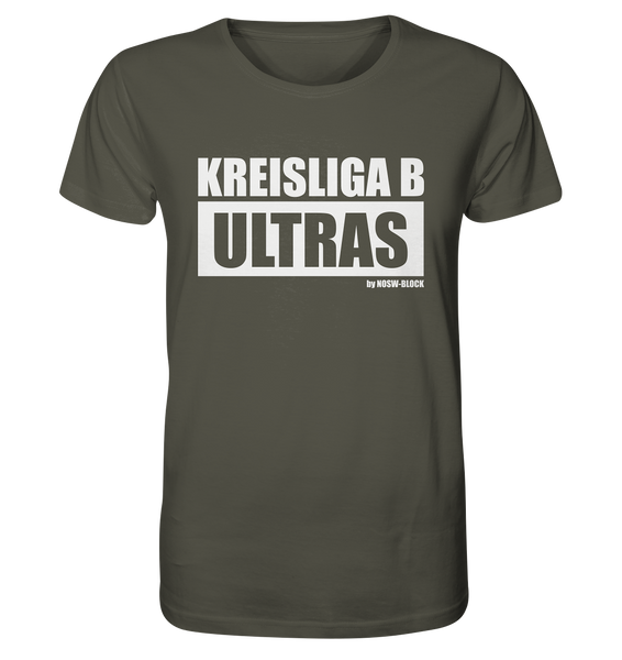 N.O.S.W. BLOCK Ultras Shirt "KREISLIGA B ULTRAS" Männer Organic T-Shirt khaki